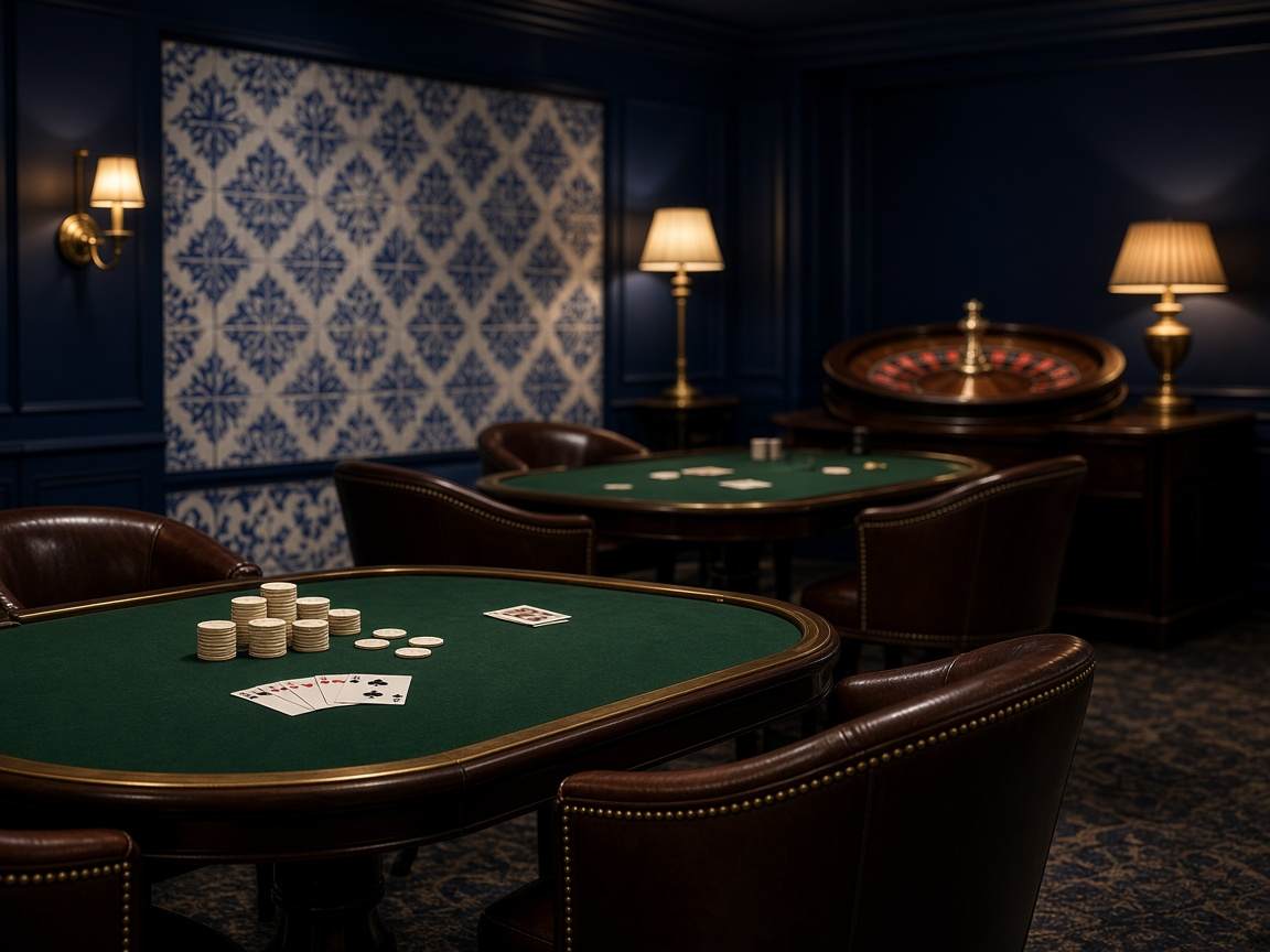 Salão boutique de casino com mesas de feltro na BechaMasnoie.com